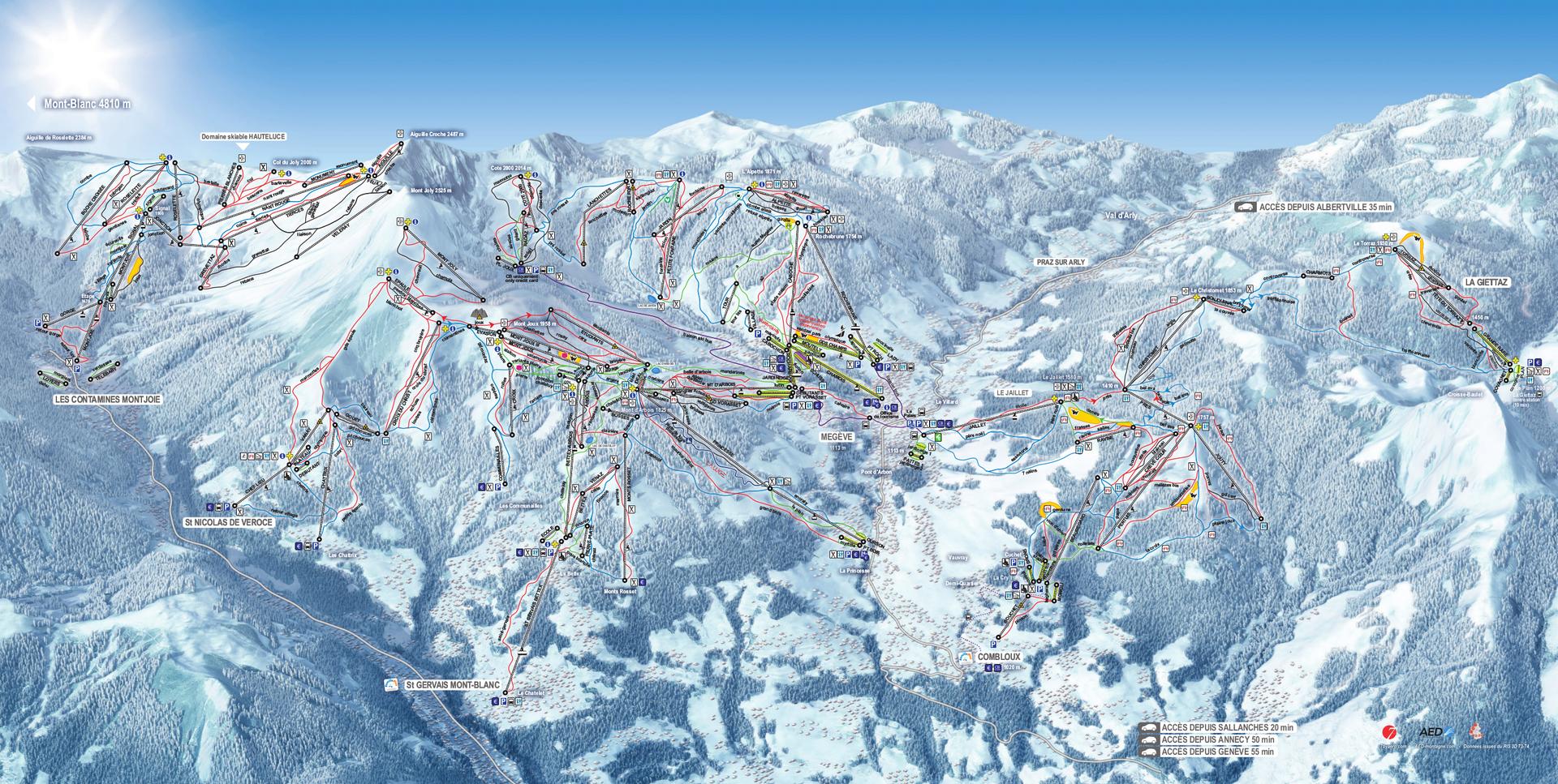 Megève ski map
